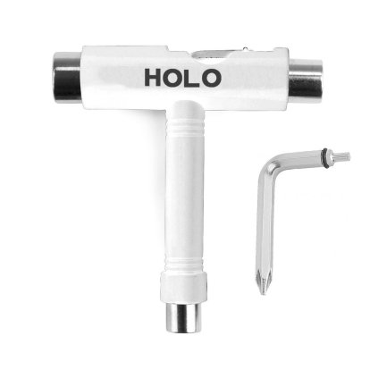 HOLO - T-Tool nářadí - White - univerzální nářadí na skateboard, longboard i trekové brusle
