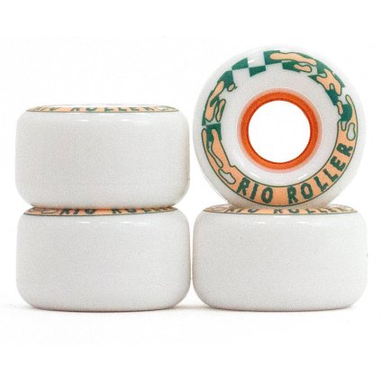 Rio Roller - Mayhem White/Green 58mm/62mm - sada 4 koleček na trekové brusle - orange