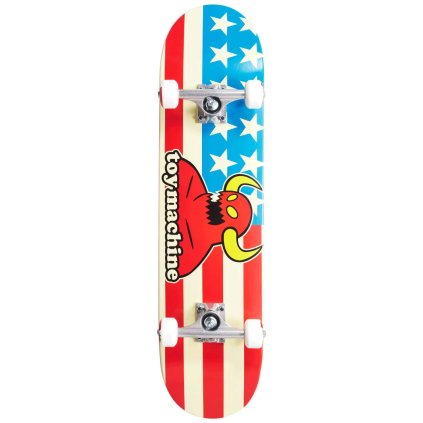 Toy Machine - American Monster 7.75" Red - skateboard s americkou vlajkou a monstrem