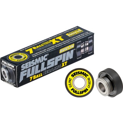 Seismic - Fullspin 7-Ball Ceramic XT Built-In Bearings - ložiska (8 kusů) ty nejlepší keramická ložiska pro longboard a skateboard