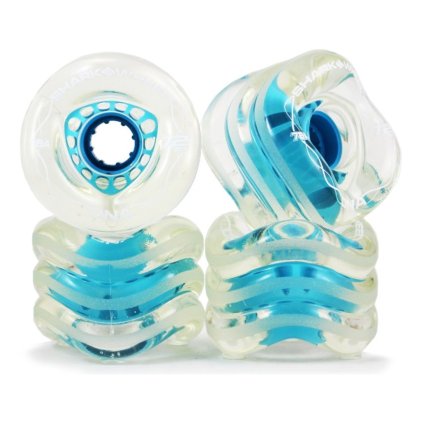 Shark Wheels - DNA 72mm 78a  Clear/Blue Core - kolečka (sada 4ks)