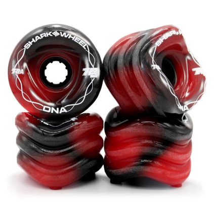 Shark Wheels - DNA 72mm 78a Red/Black Swirl - kolečka (sada 4ks)