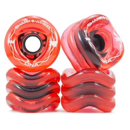 Shark Wheels - DNA 72mm 78a Transparant Red - kolečka (sada 4ks)
