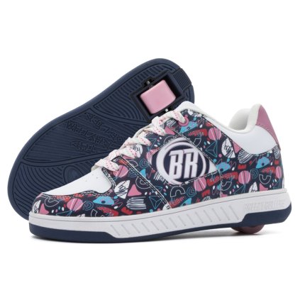 Breezy Rollers - Groovy White/Multicolored- boty s kolečkem