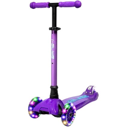 i-Glide - 3 Wheel Kids Scooter LED - Purple/Blue
