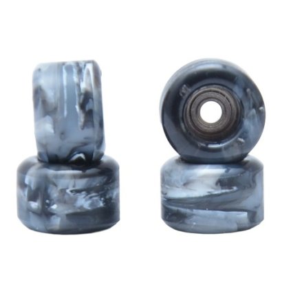 Hood - Urethanová kolečka - swirl bílá/černá - Kolečka na fingerboard