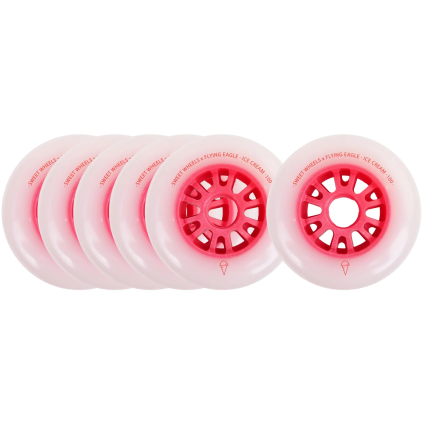 FlyingEagle - Ice Cream Speed 100mm Red - sada 8 inline koleček