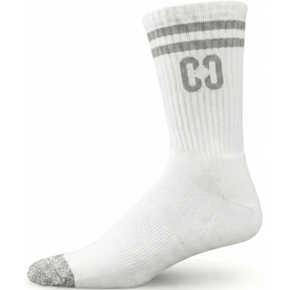 Core - Unite Performance Crew Skate Socks White