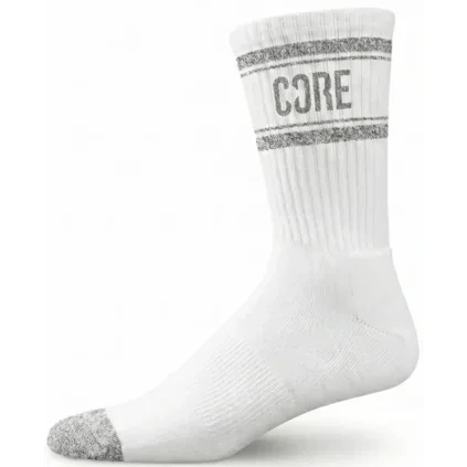Core - Classic Performance Crew Skate Socks White