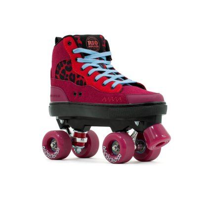 Rio - Roller Beats - trekové brusle - Red/Leopard