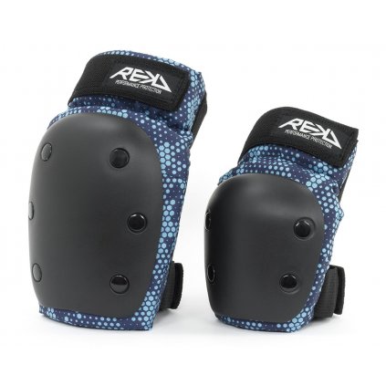 Rekd - Dětská sada chráničů - Youth Heavy Duty Double Pads Set Black/Blue