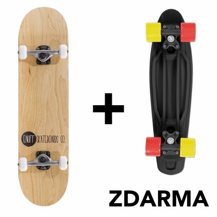 Enuff - Logo Stain - 8" - Natural skateboard