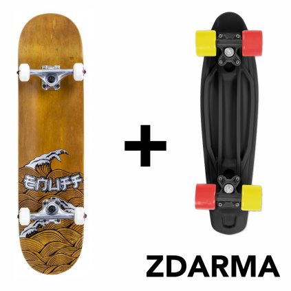 Enuff - Big Wave Brown/Silver 8" - skateboard