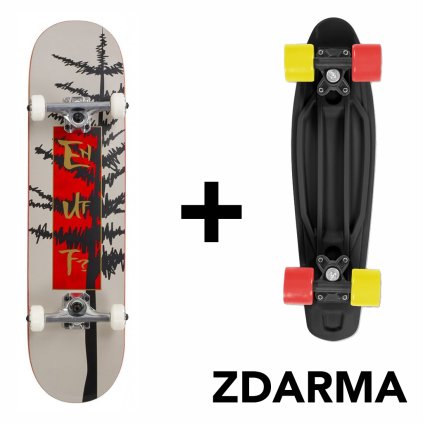 Enuff - Evergreen Tree Warm Grey/Red 8" - skateboard