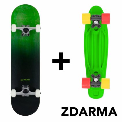 Rocket - Double Dipped Black - 8" - skateboard