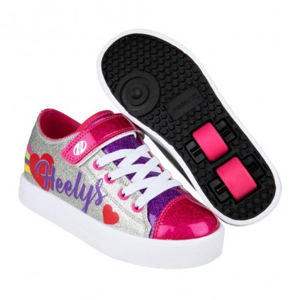 Heelys - Snazzy X2 - Silver/Rainbow/Heart