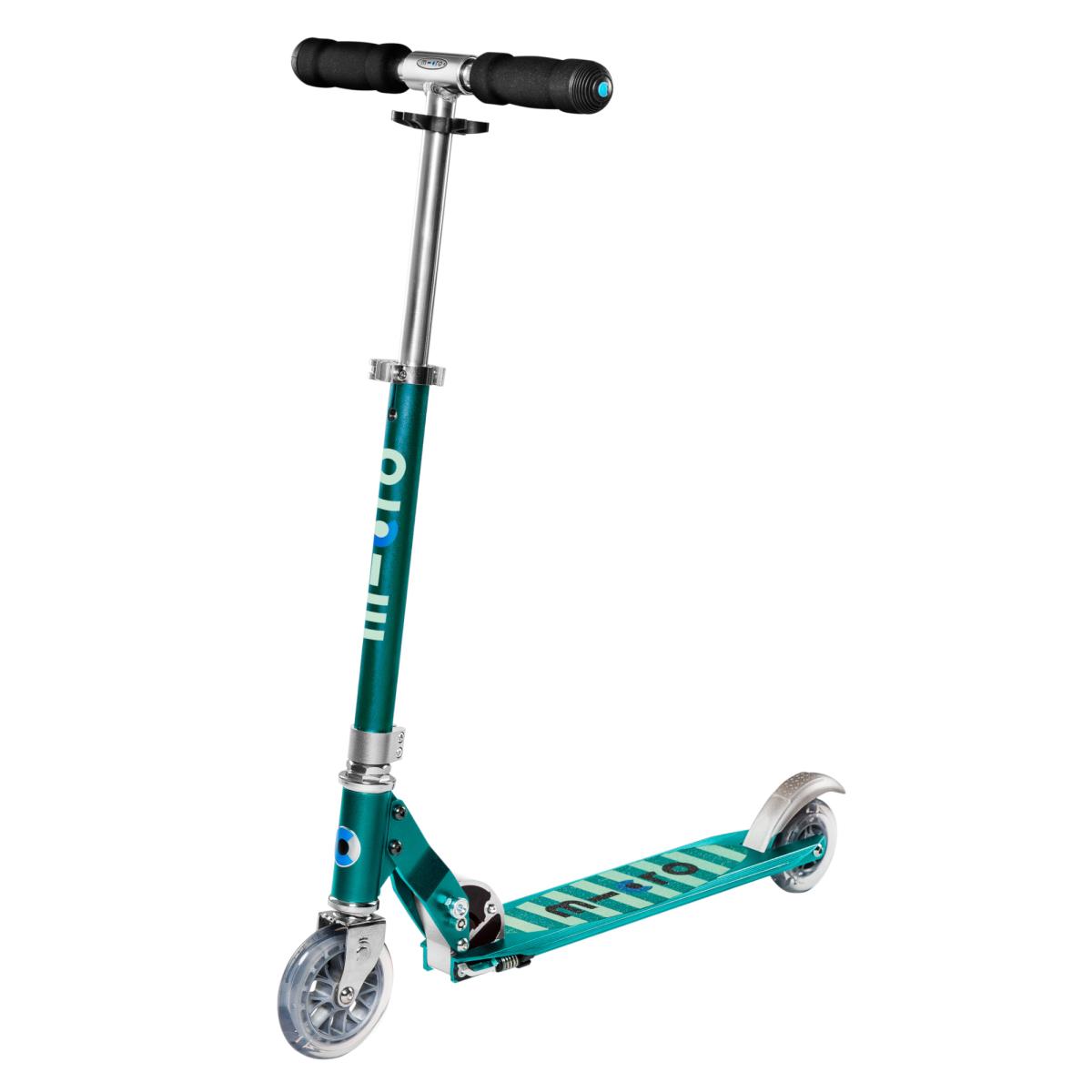 Levně Micro - Sprite Petrol Stripe - Dětská skládací koloběžka