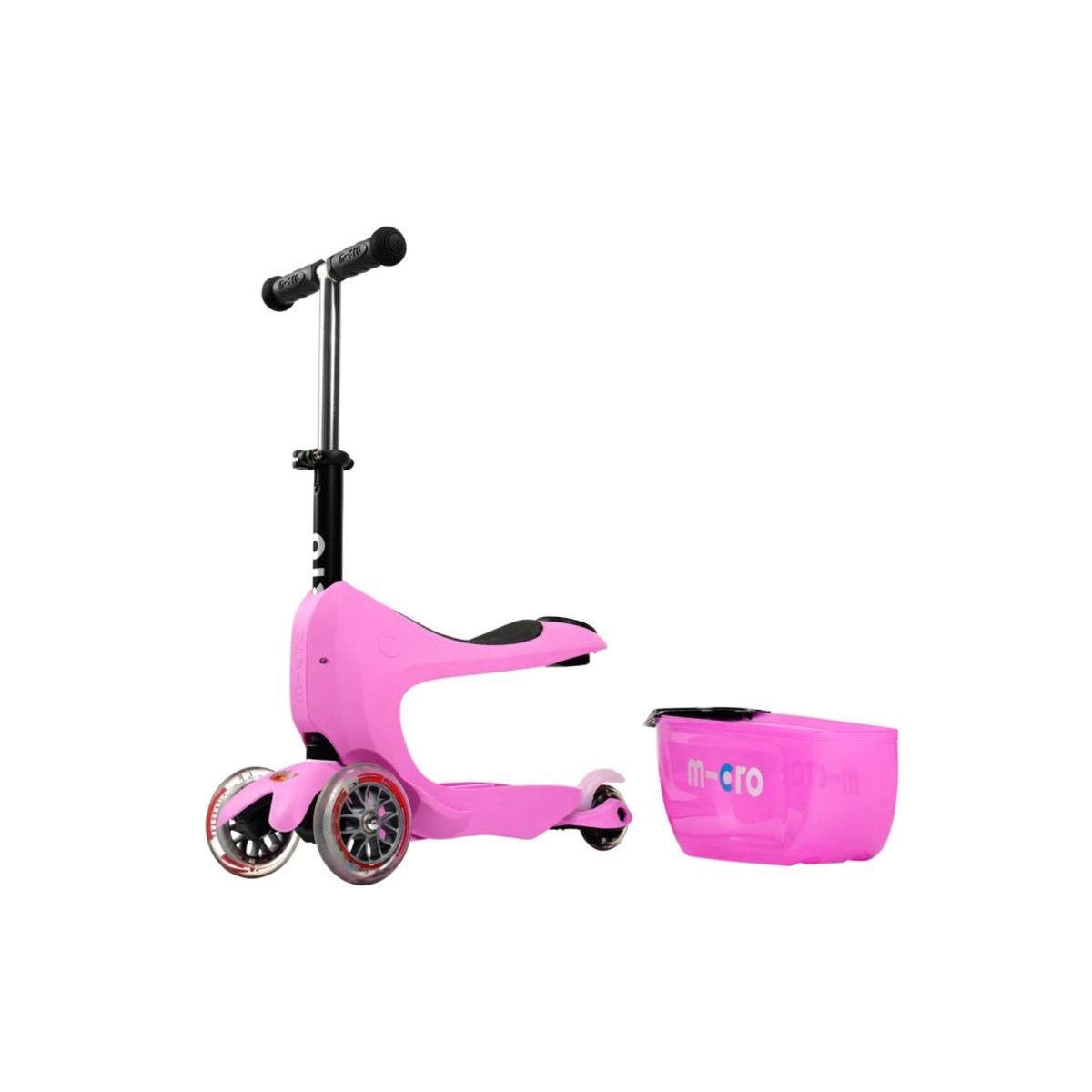 Levně Micro - Mini2go Deluxe Pink - Dětské odrážedlo