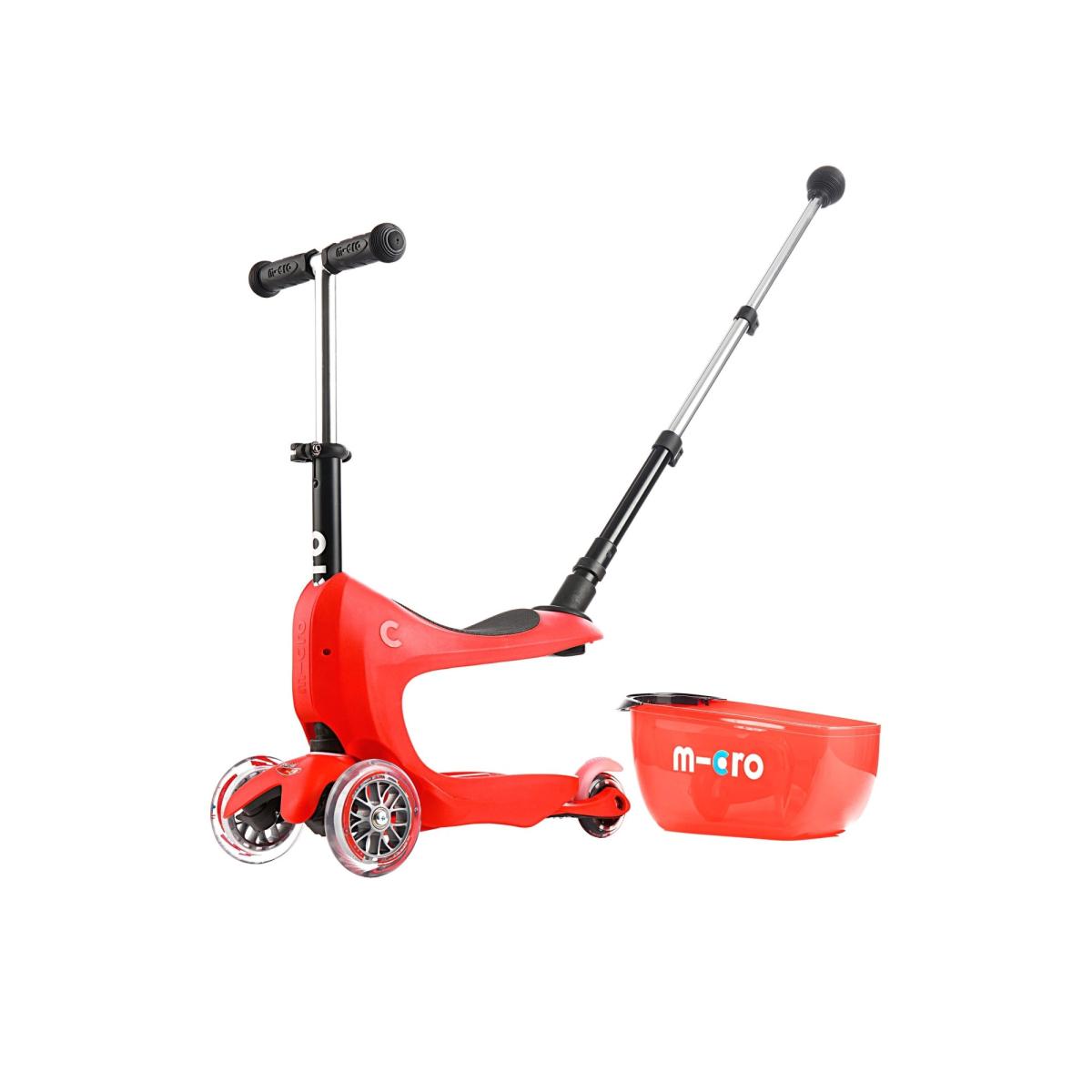 Levně Micro - Mini2go Deluxe Plus Red - Dětské odrážedlo