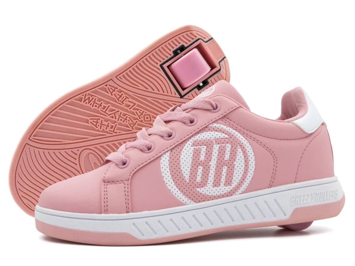 Levně Breezy Rollers - Classic Pink/White - boty s kolečkem