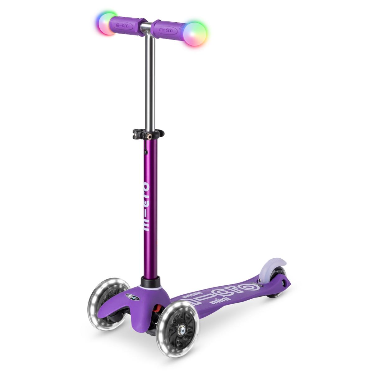 Levně Micro - Mini Deluxe Magic LED Purple - Dětská koloběžka