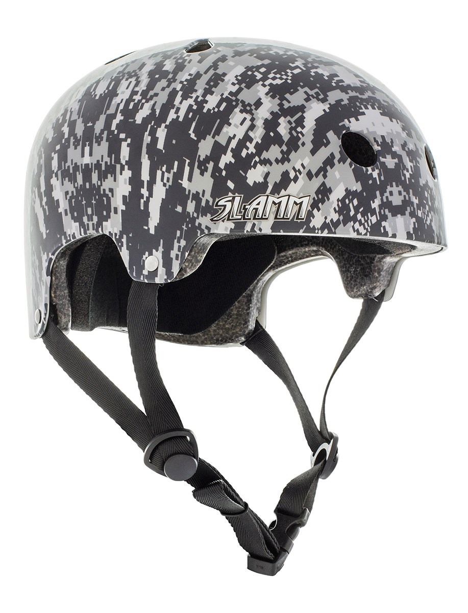 Levně Slamm - Logo Helmet Grey Camo - helma + samolepky