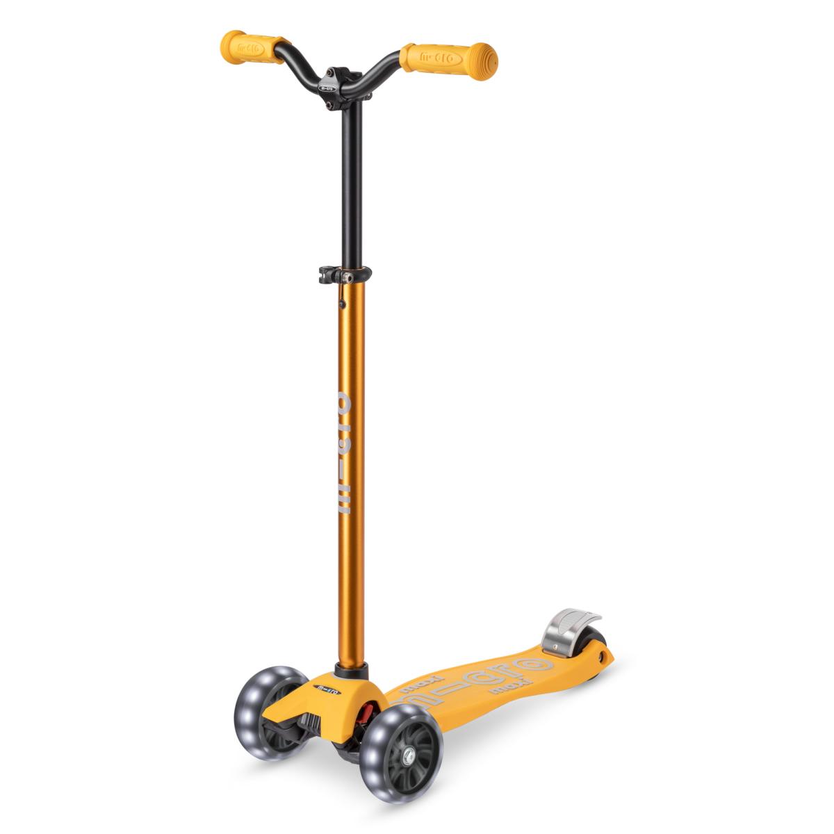 Levně Micro - Maxi Micro Deluxe Pro LED Yellow - Dětská koloběžka