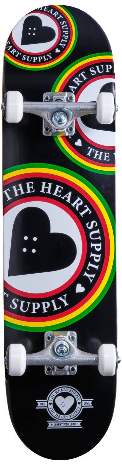 Heart Supply - Orbit Logo 7,75" Black/Rasta - skateboard