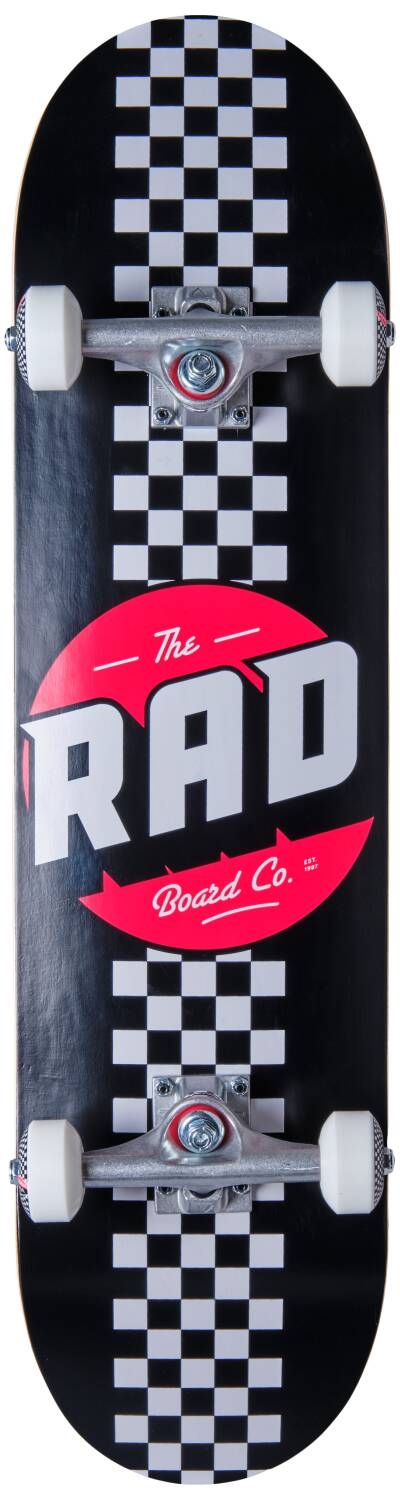 RAD Skateboards RAD - Logo Checker Stripe 8" Black/Red - skateboard