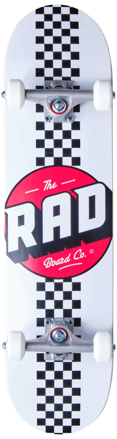 RAD Skateboards RAD - Logo Checker Stripe 7,75" White/Red - skateboard