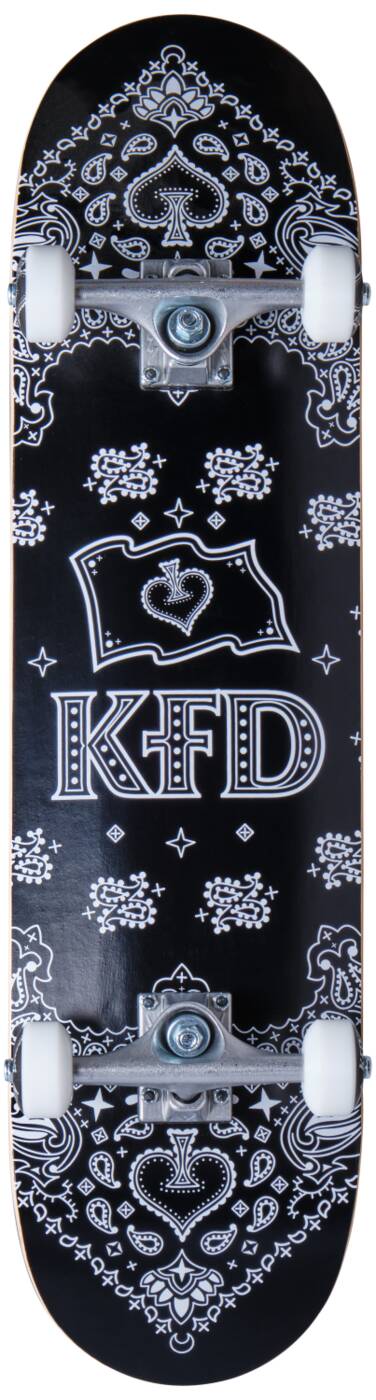 KFD - Bandana 7.75" Black/White - skateboard