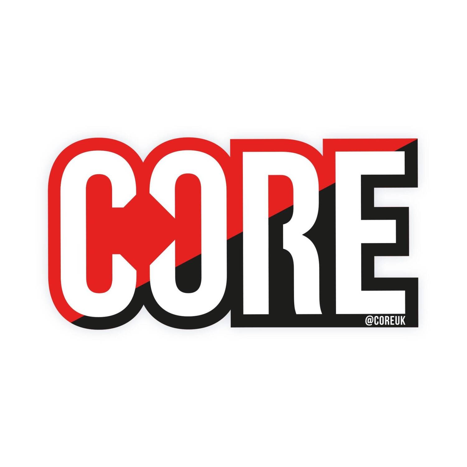 Levně CORE - Classic Scooter Sticker - Split Red/Black - Samolepka