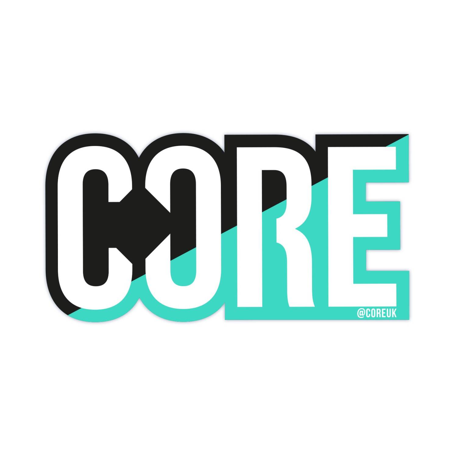 Levně CORE - Classic Scooter Sticker - Split Black/Teal - Samolepka