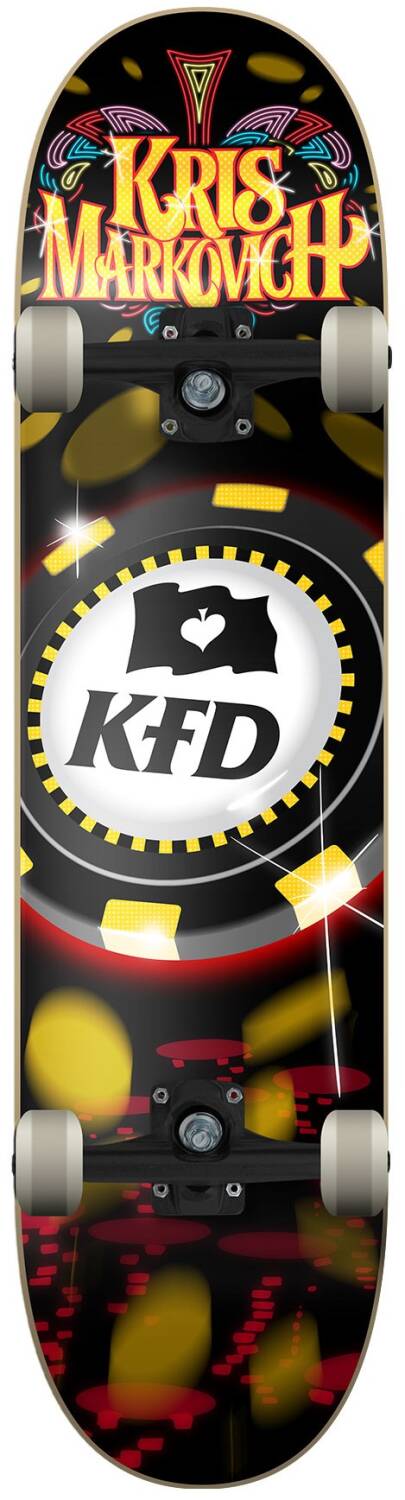 KFD - Kris Markovich 8" Yellow/Multi/Black - skateboard