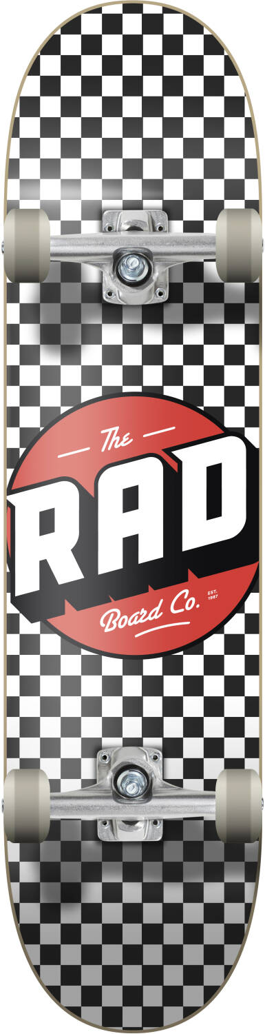 RAD Skateboards RAD - Checkers Progressive 7.75" Black/White - skateboard