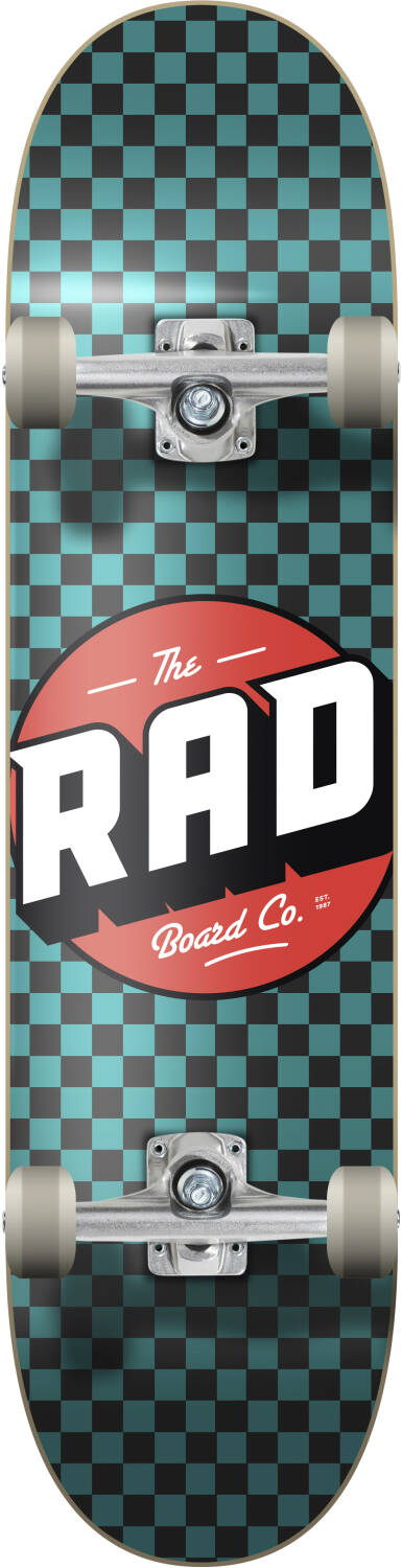 RAD Skateboards RAD - Checkers Progressive 7.25" Black/Teal - skateboard