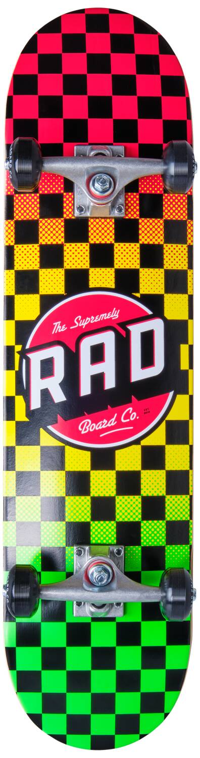 RAD Skateboards RAD - Checkers Progressive 8" Rasta - skateboard