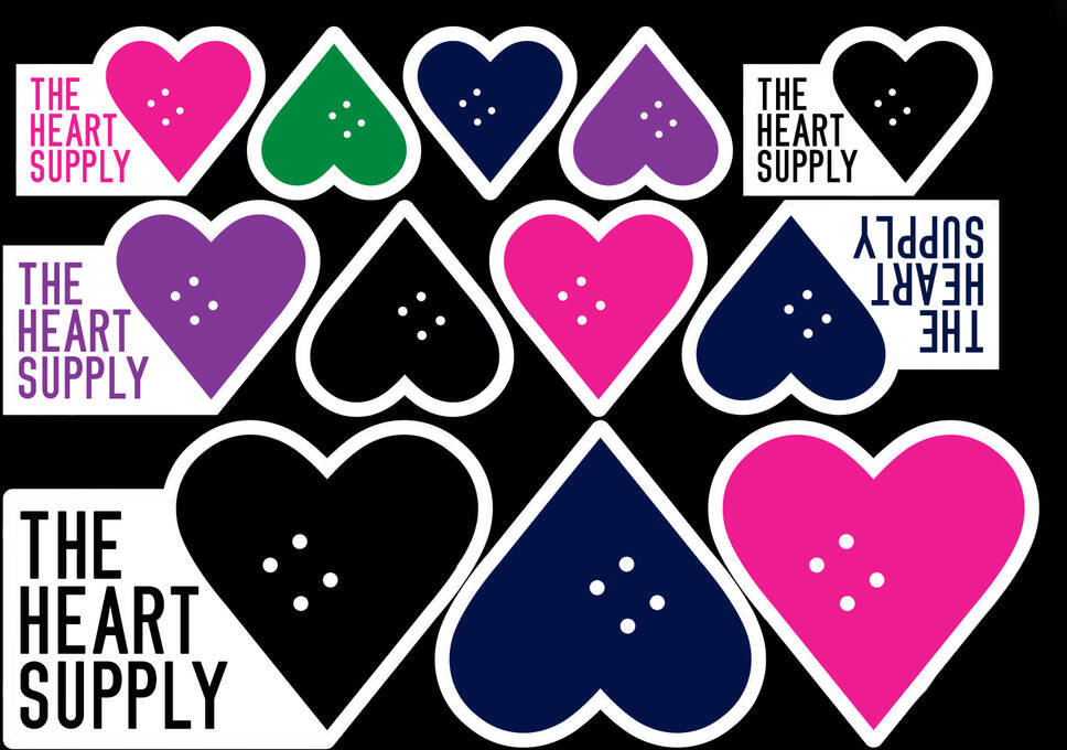 Levně Heart Supply - Logo Sticker Sheet - Samolepky