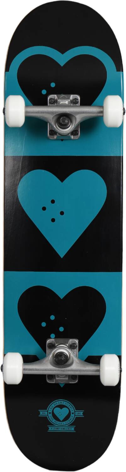 Heart Supply - Quadron Logo 8" Teal - skateboard