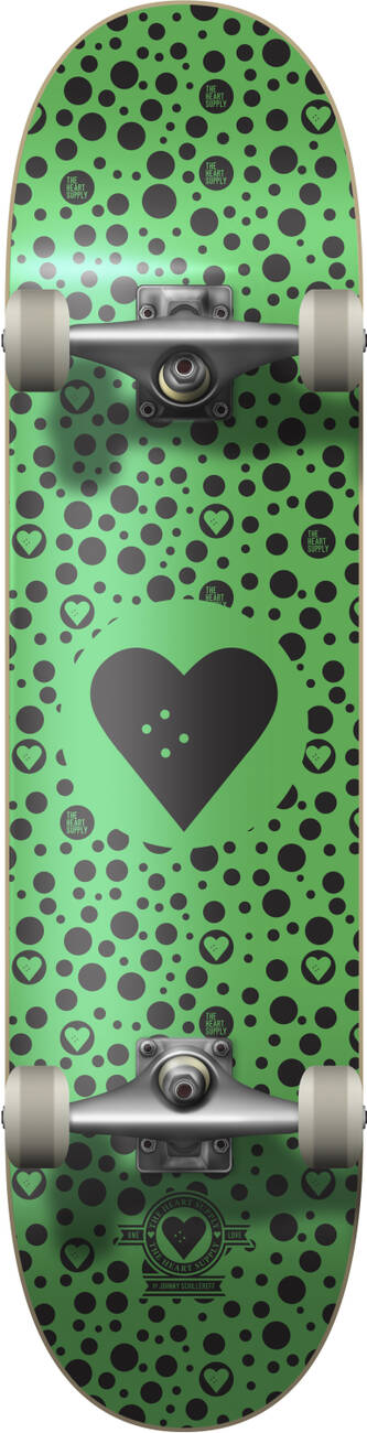 Heart Supply - Round Logo 8" Green/Black - skateboard