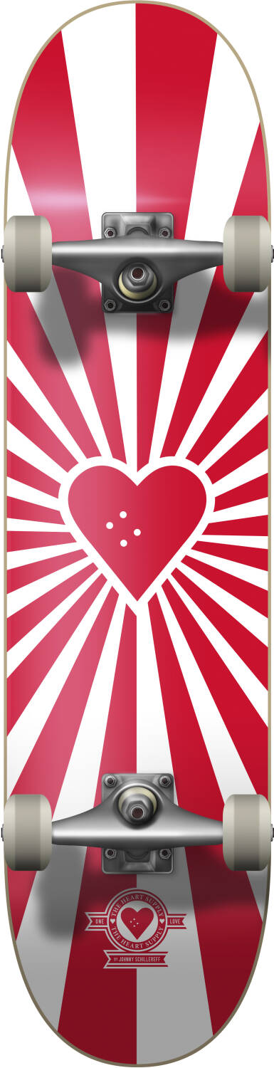 Heart Supply - Burst Logo 8" Red/White - skateboard