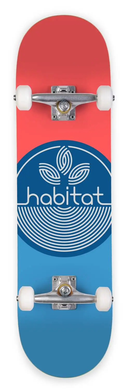 Habitat Skateboards Habitat - Leaf Dot 7,75" Blue/Red - skateboard