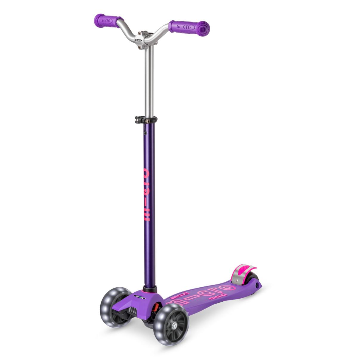 Micro - Maxi Micro Deluxe Pro LED Purple - Dětská koloběžka