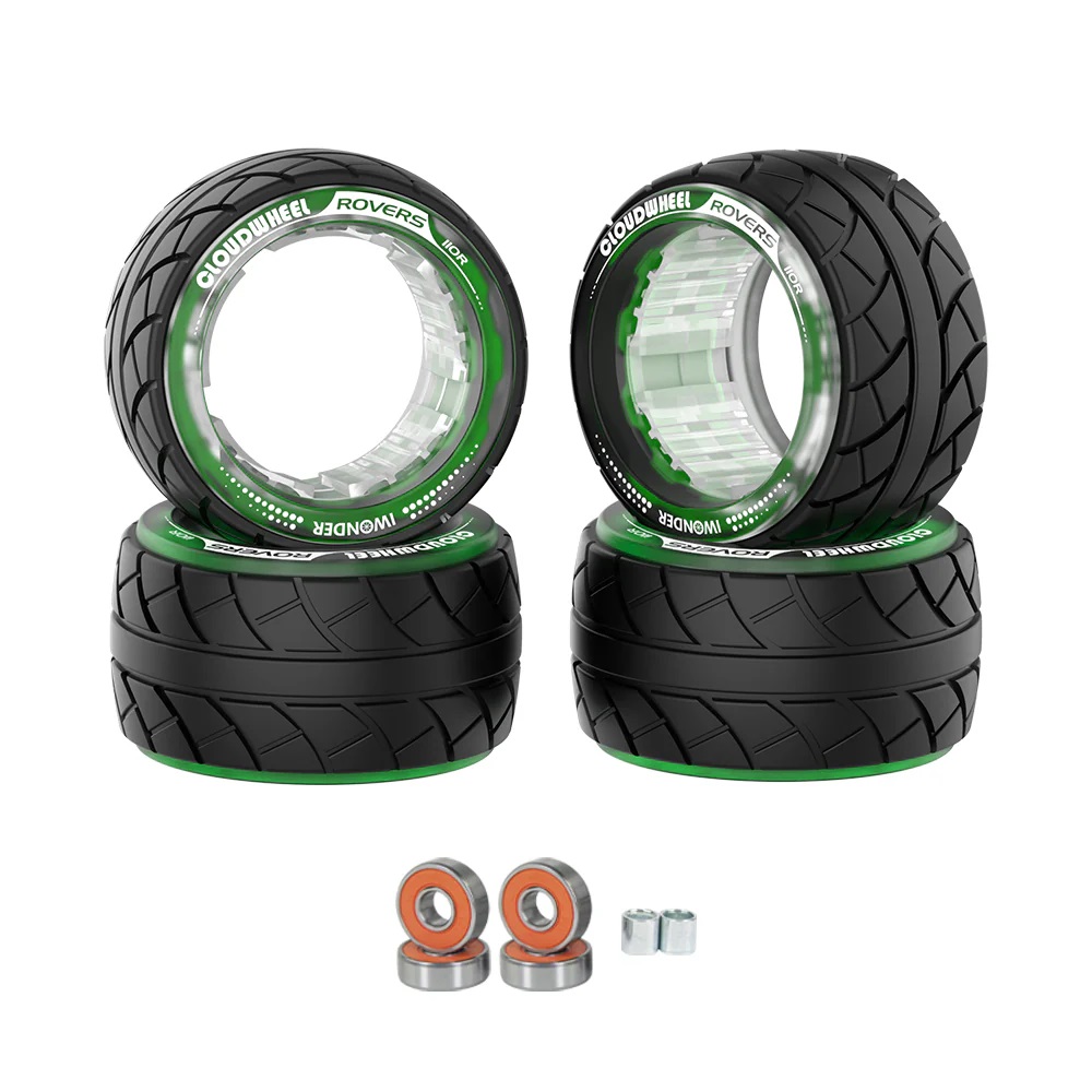 Levně Exway - Cloud Wheel Rovers 110mm pro Hub pohon (zelená, 4ks)