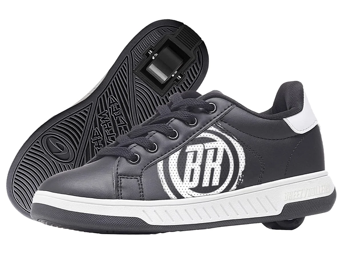Levně Breezy Rollers - Classic White/Black - boty s kolečkem