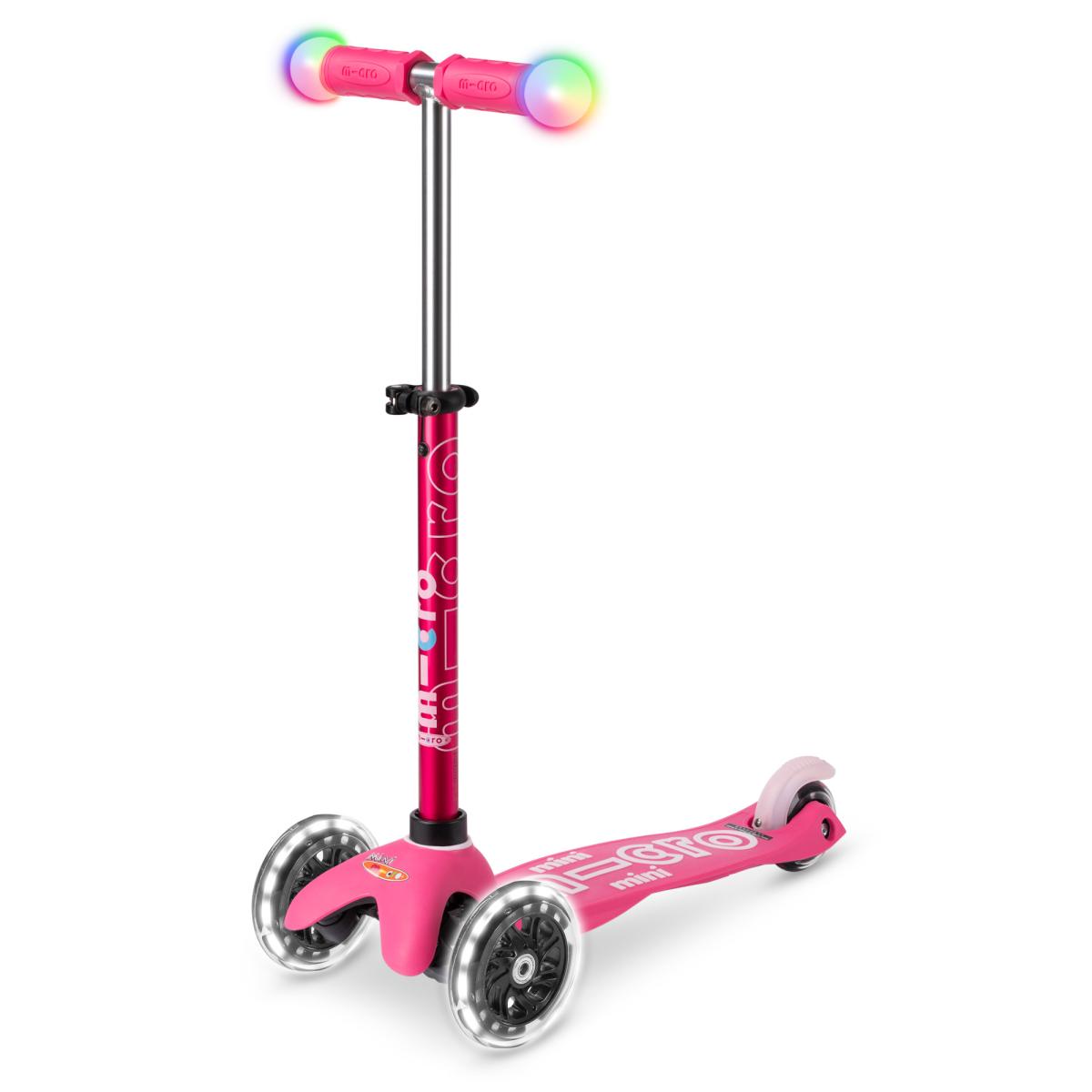 Levně Micro - Mini Deluxe Magic LED Pink - Dětská koloběžka