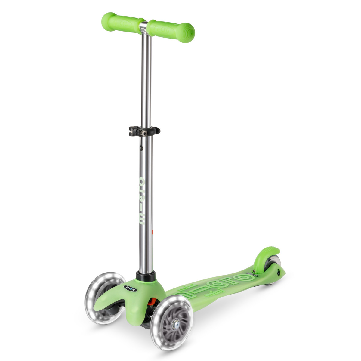 Levně Micro - Mini Deluxe Glow LED Lime - Dětská koloběžka