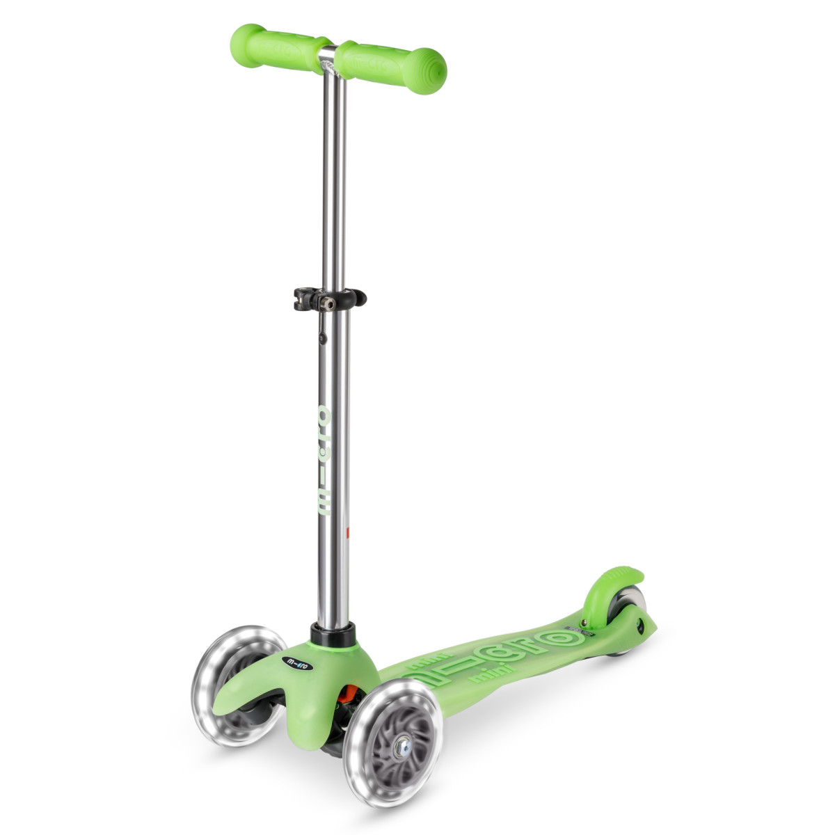 Levně Micro - Mini Deluxe Glow LED Plus Lime - Dětská koloběžka