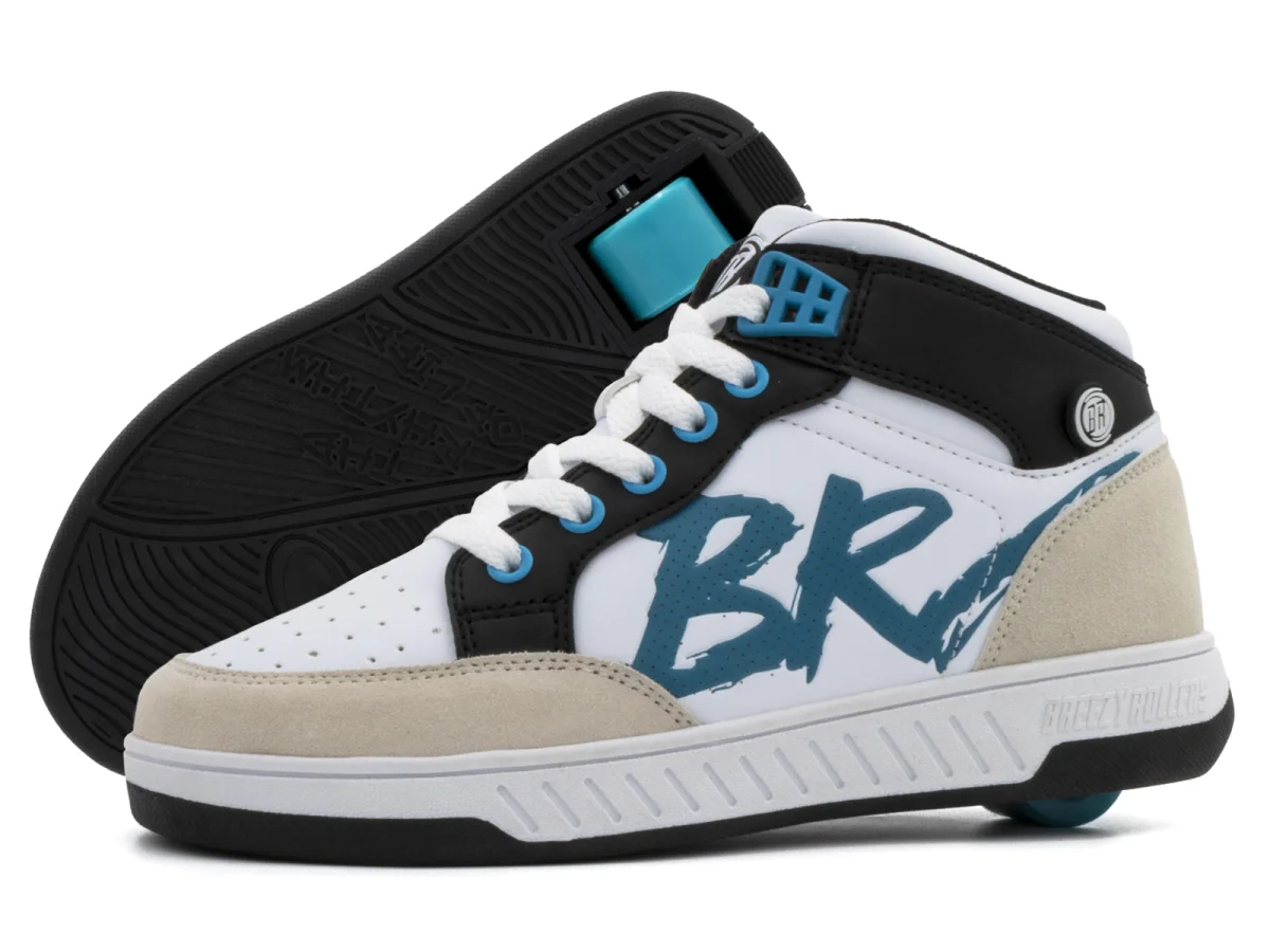 Levně Breezy Rollers - Skater White/Black - boty s kolečkem