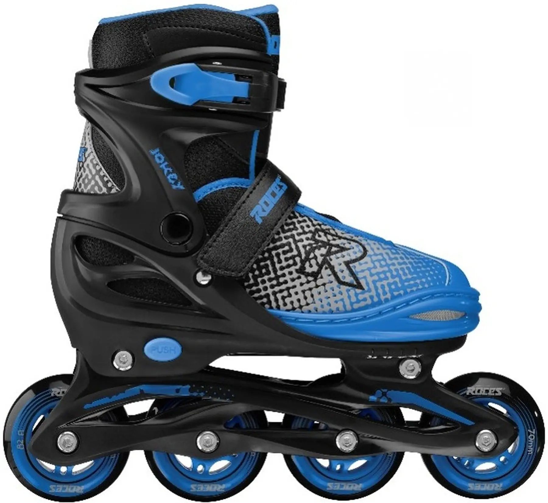 Levně Roces - Jokey X Kids Black/Blue - kolečkové nastavitelné brusle